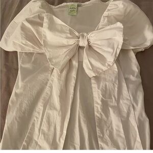 Shabby Apple White Bow-Front Dress